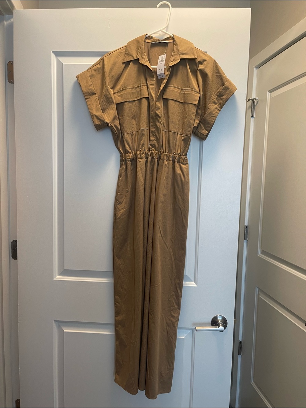 Utility-Style Dress in Camel